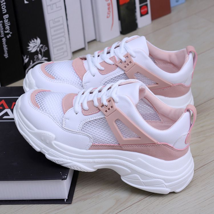 Kvinder sneakers mesh åndbar platform kilehæle sko sommersport lejligheder sko zapatillas deportivas mujer