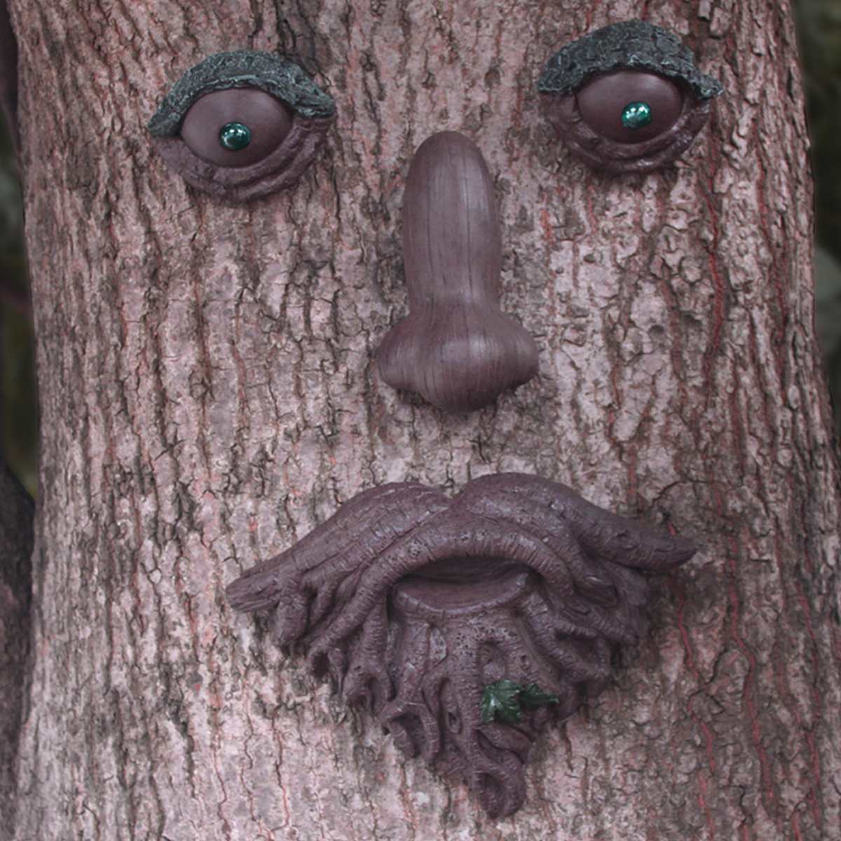 Udendørs dekoration harpiks statue træ vedhæng skulptur 5 stil til hjemmearbejde champignon mænd smilende ansigt haven dekoration: Type e