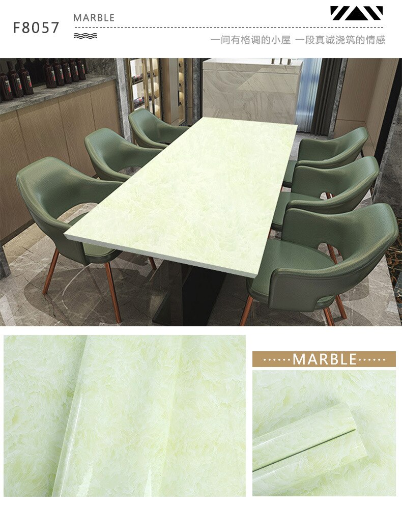 Moderne woonkamer meubels bureaublad waterdicht marmer behang vinyl zelfklevend contactpapier effen kleur woondecoratie: F8057