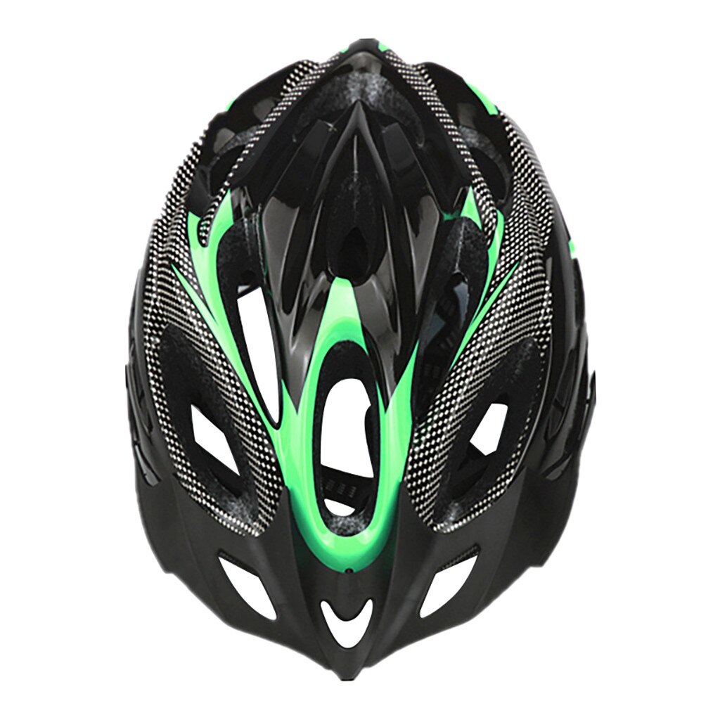 Cykelcykelbeskyttende hjelm integreret støbning cykel sikkerhedshjelm ydre skal med slagabsorberende skumhoveddæksel #45: Grøn