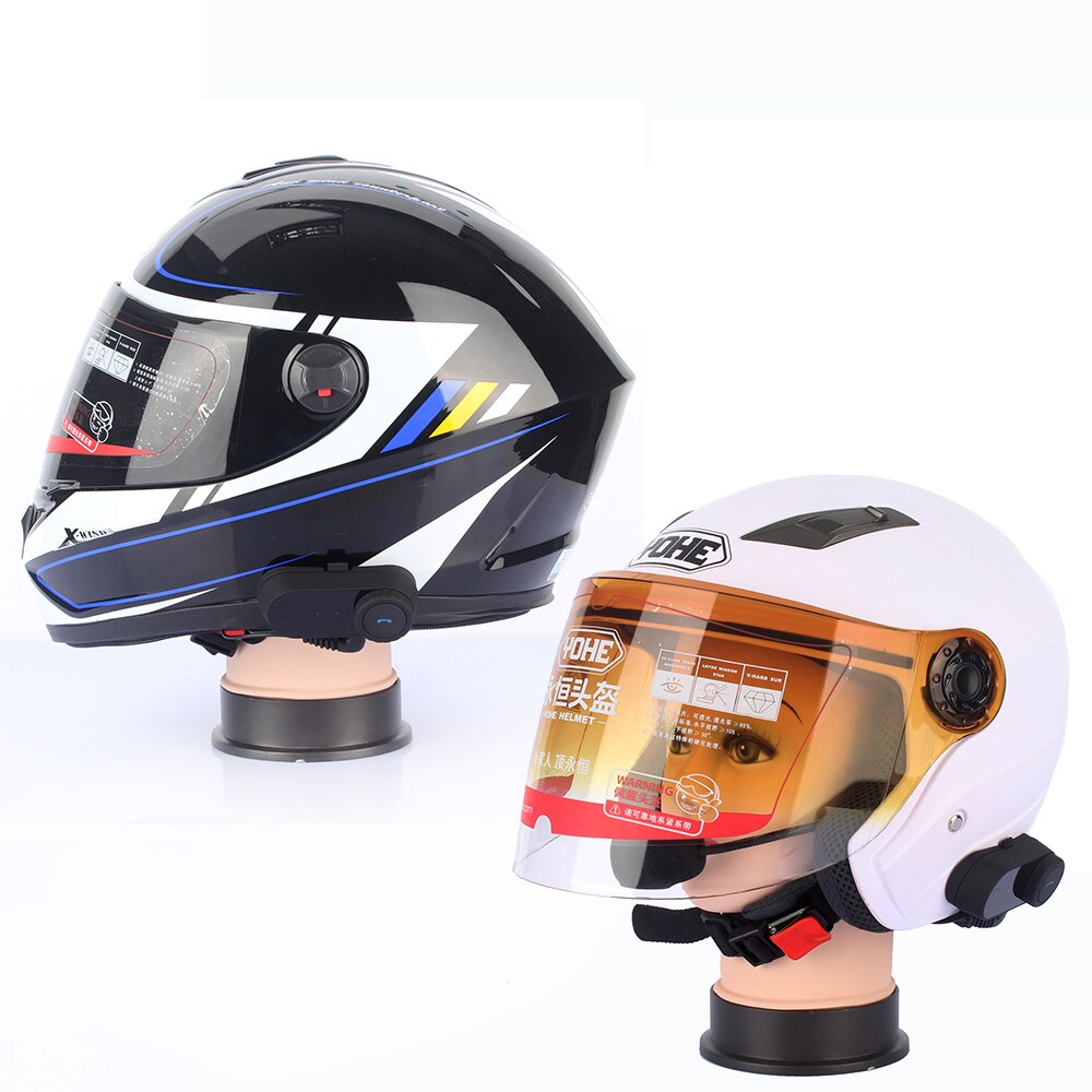 Freedconn Motorcycle Helmet Bluetooth Headset Intercom 100M Wireless BT Interphone Stereo Headphone FM Radio
