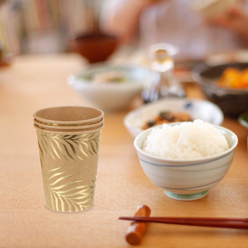 8 Pcs Palm Leaf Water Cups Disposable Drinking Cups Eco-friendly Paper Tableware