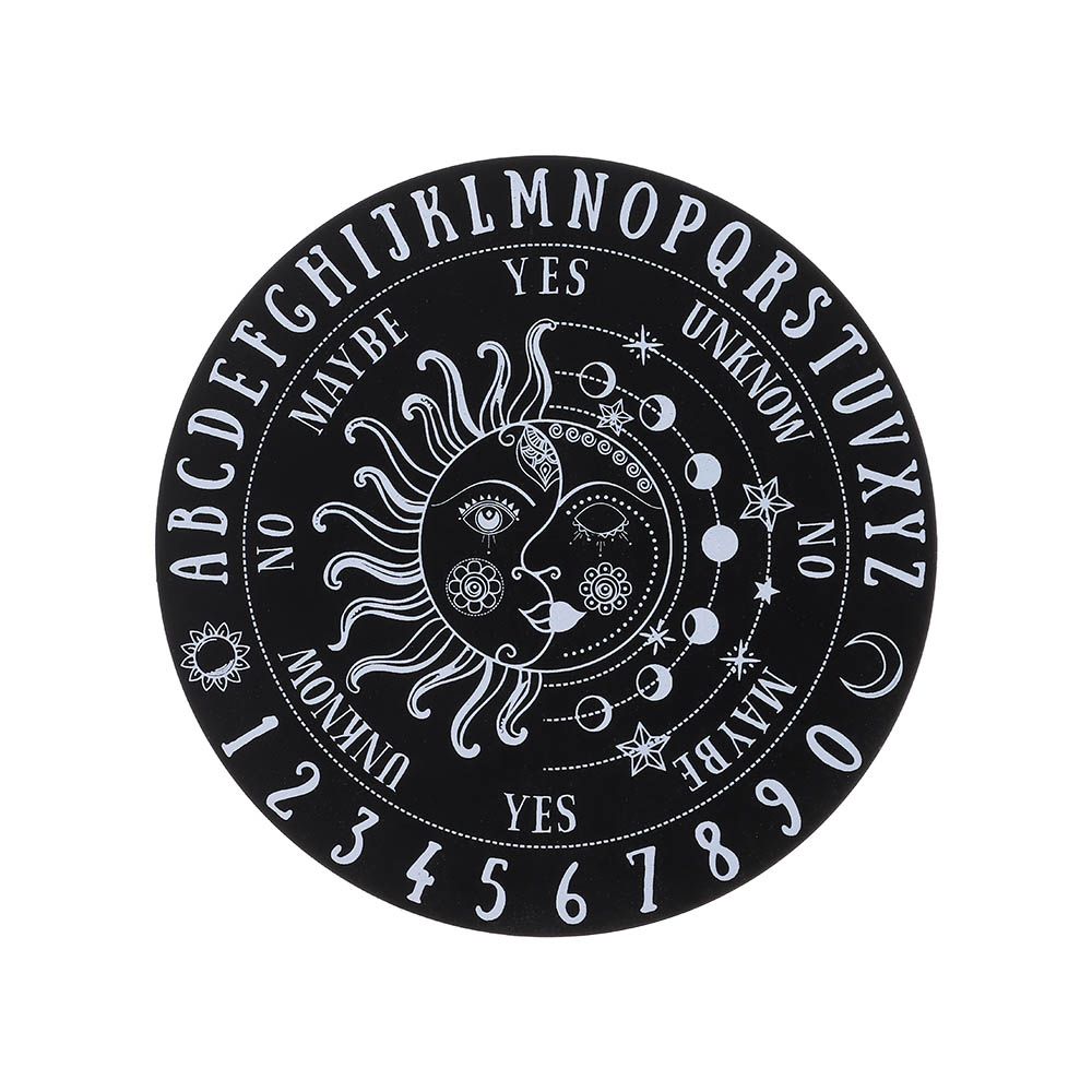 2022 Bloem Van Leven Vorm Houten Slinger Board Maken Heilige Geometrie Ornament Met Sterren Zon En Maan Handgemaakte Onderzetters: Style 1-Black 15cm