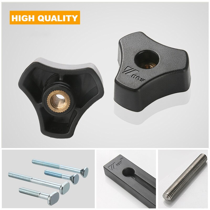 Houtbewerking T Blok M6 Moer Handvat Draai Noten Zelfsluitende T Schroef Slider T-Track Glijdende Veer Board borgring Ringen