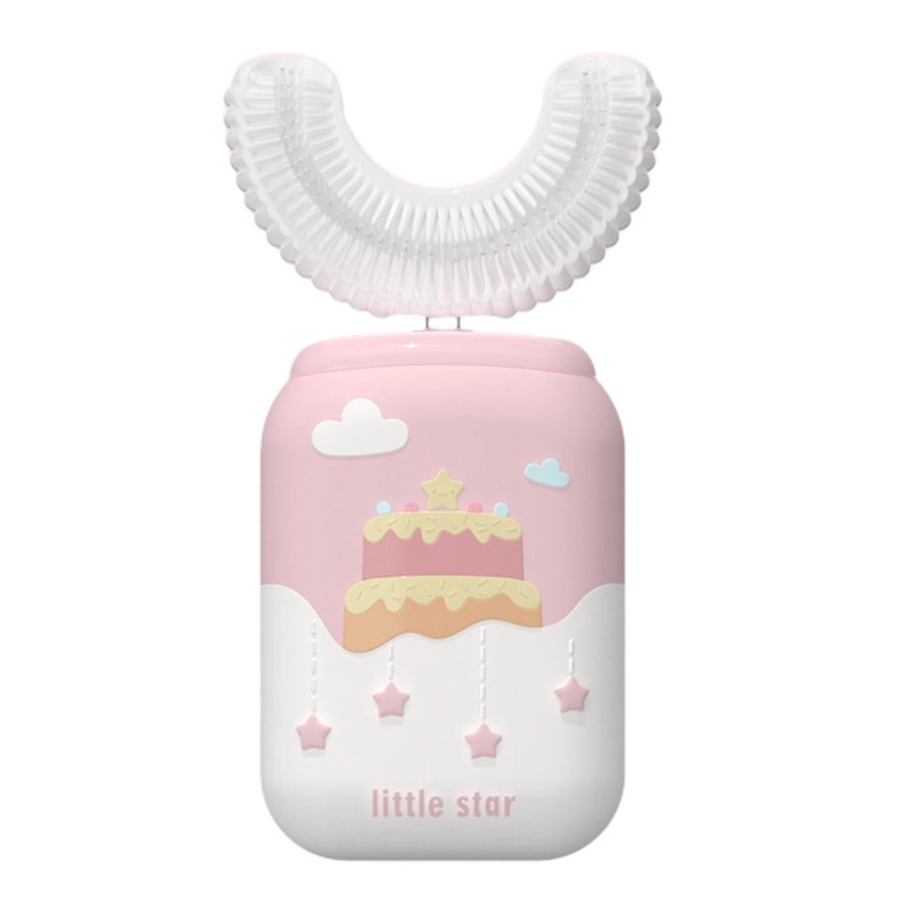 Bonito crianças escova de dentes elétrica u-shaped querida unicórnio à prova dwaterproof água automática ultra-sônica recarregável escova de dentes: Fondant Cake