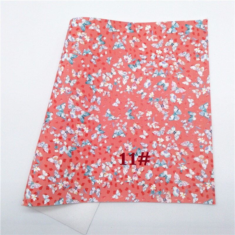 Glitterwishcome 21X29CM A4 Size Vinyl Voor Bogen Gedrukt Vlinder Lederen Fabirc Faux Lederen Lakens Voor Bows, GM3028A: 11