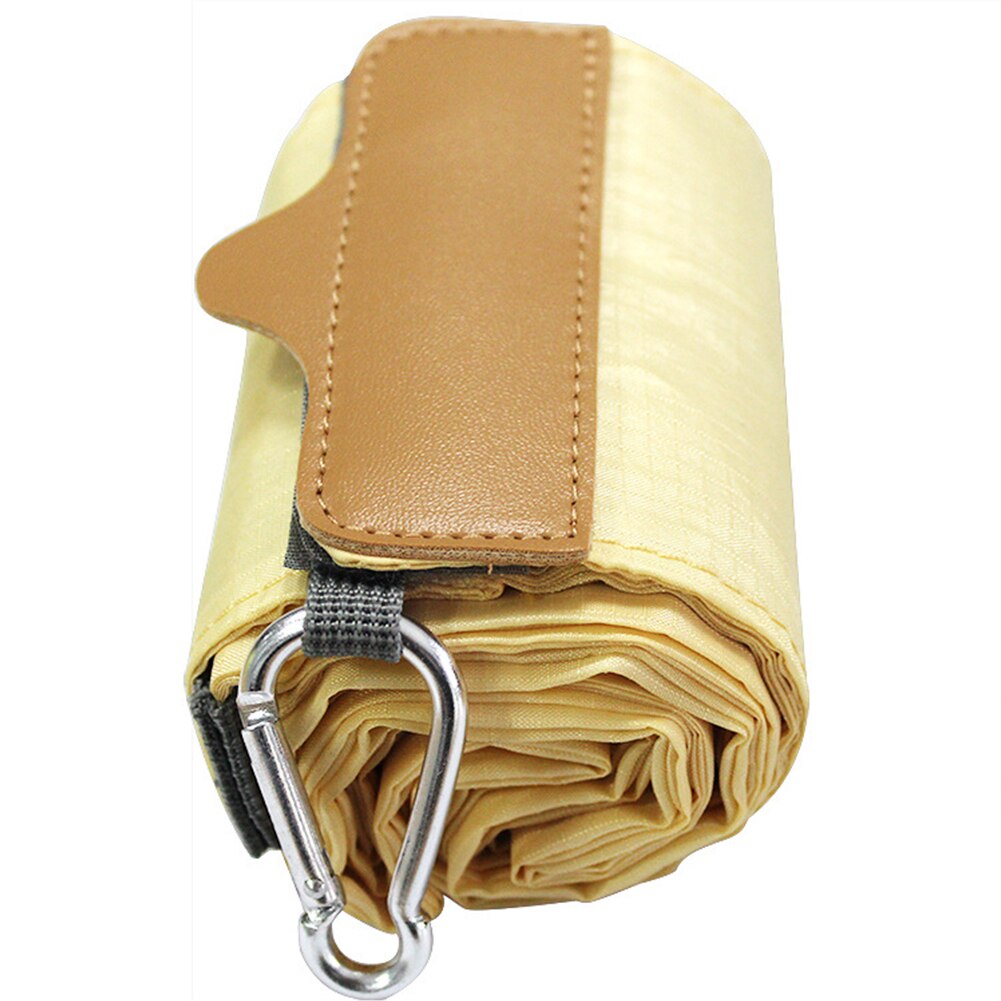 Bolsa organizadora portátil resistente al desgaste de gran capacidad, impermeable, bolsa plegable, bolsa de viaje de poliéster, sólida compra en casa: Beige