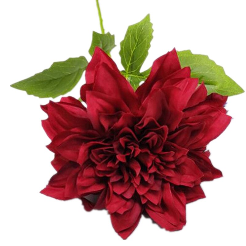 Gerbera de tallo único de seda Artificial, 11 piezas, para decoración de pared de en casa, 24 pulgadas: Borgoña