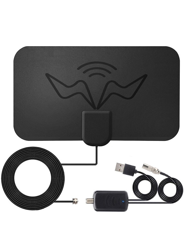 4K 25DB High Gain HD TV DTV Box Digital TV Antenna 1600 Miles Booster Active Indoor Digital Antenna TV Signal Receiver Amplifier