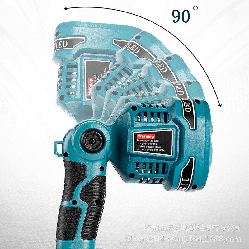 Portable Spotlight 12W Flashlight Torch Hand Lamp LED Lantern 14.4V-20V Warning Light Outdoor Fishing Camping For Makita Battery