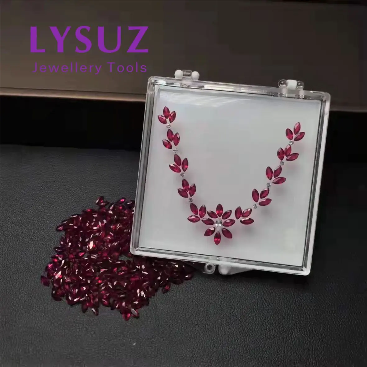 10pcs Adhesive Gems Box Diamond Display Box Show Case Packaging Tray Jewelry Acrylic Sticky Small Gemstone Modeling