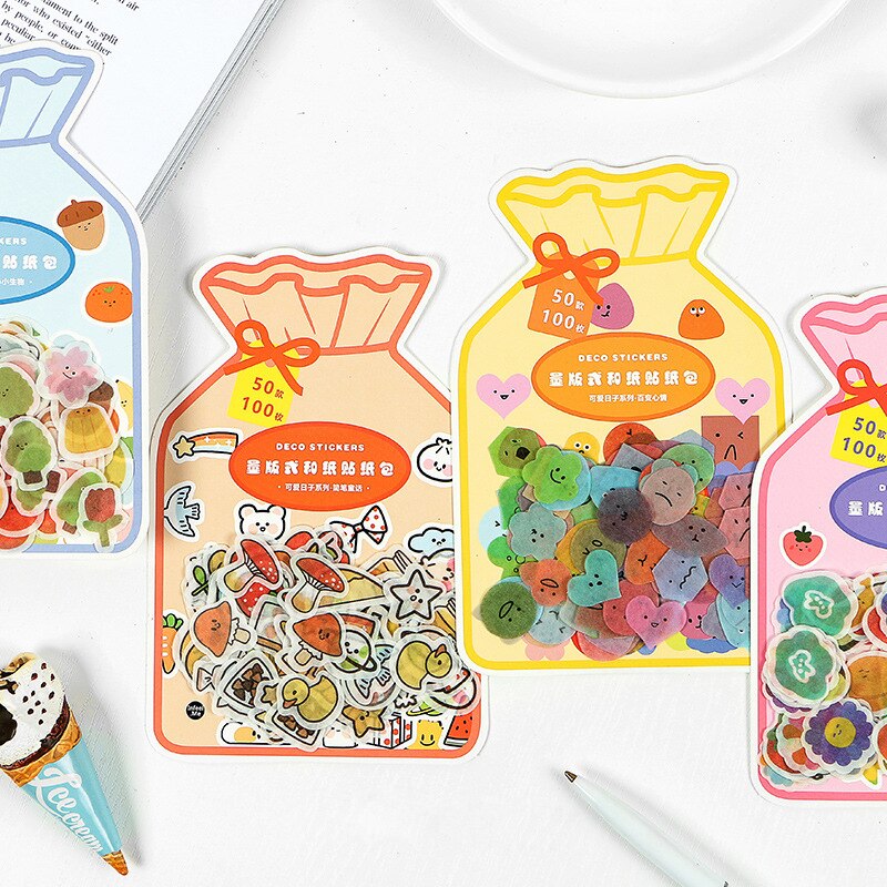 Mohamm-pegatina de papel japonés para Scrapbooking, suministros escolares de papelería, Serie de días bonitos, , 1 ud.