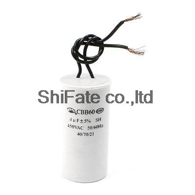 AC 450 Volt 8 uF Wit Polypropyleen Film Motor Condensator CBB60 voor Wasmachine