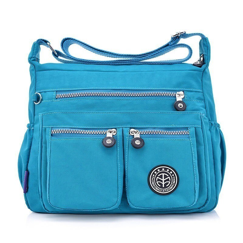Herald Mode Waterdichte Nylon Vrouwen Messenger Bags Carteira Vintage Zwervers Dames Handtas Vrouwelijke Crossbody Tassen Schoudertassen: sky blue