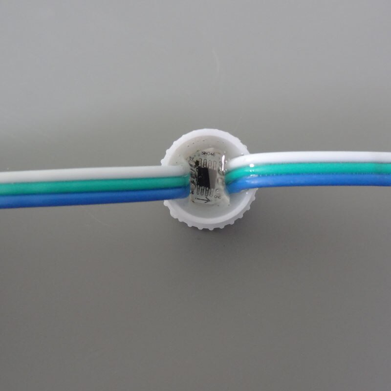 WS2813 addressable 16mm diameter;DC5V;RGB full color led smart module;0.24W(one 5050 SMD LED);IP68;milky cover