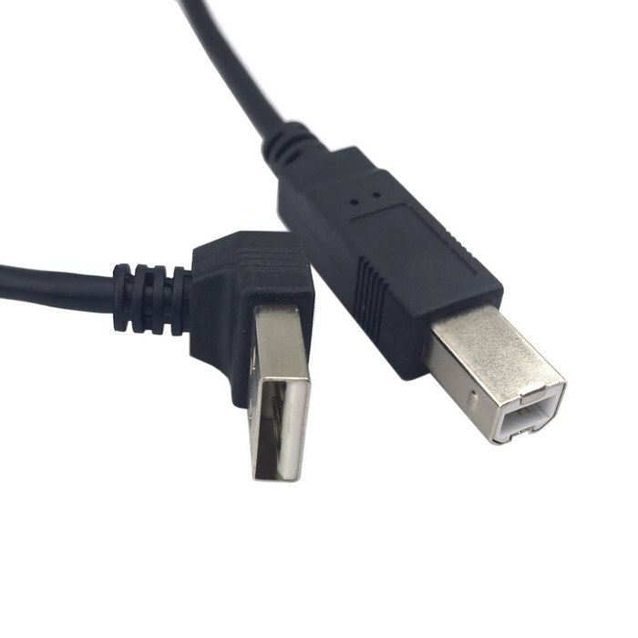 Zihan 20cm Up Angled 90 degree USB 2.0 Male to B type Male Cable for Printer scanner Hard Disk