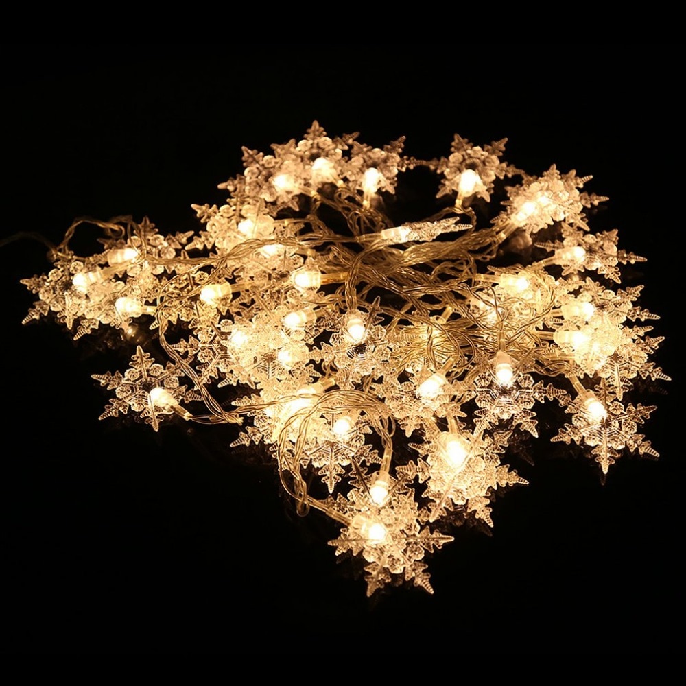 Christmas Tree Snow Flakes Led String Fairy Light Party Home Wedding Garden Christmas Decorations 4M 20Leds