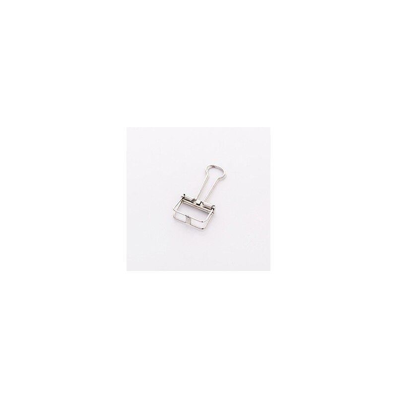 1Piece Colour Metal Clips folder Binder clip Exquisite Ticket clip Food packaging Stationery school office Supply: Small silver
