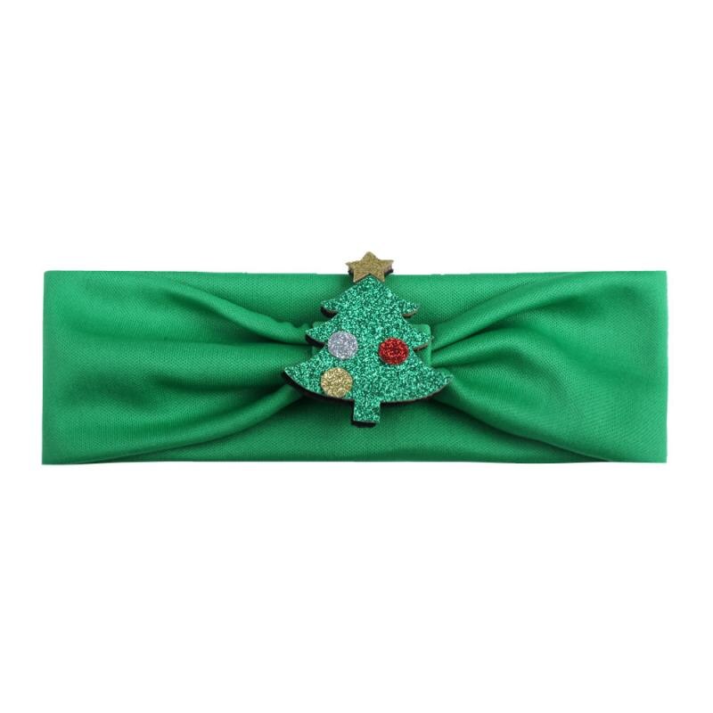 Moda quente crianças bebê menina elástico bandana árvore de natal papai noel headwear recém-nascido stretchable acessórios de cabelo: F