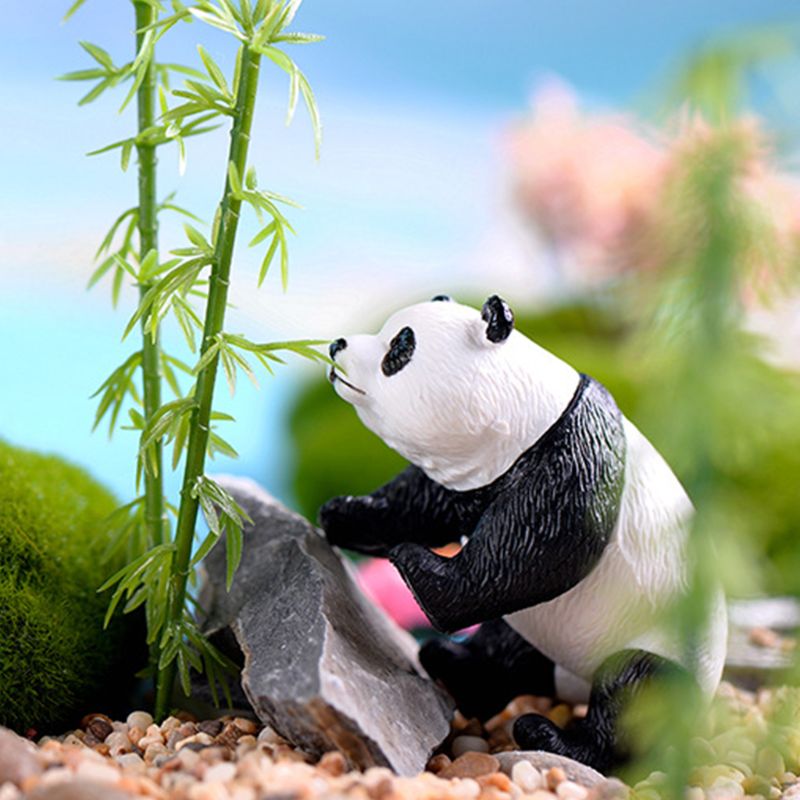 Miniature harpiks pandaer mini haveplante blomster potte bonsai dukkehus dekoration  x7yd