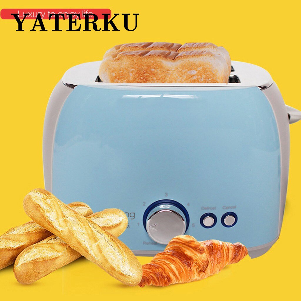 Electric Toaster Automatic Bread Baking machine Toast Sandwich grill oven Maker 2 Slices Household for breakfast EU Plug