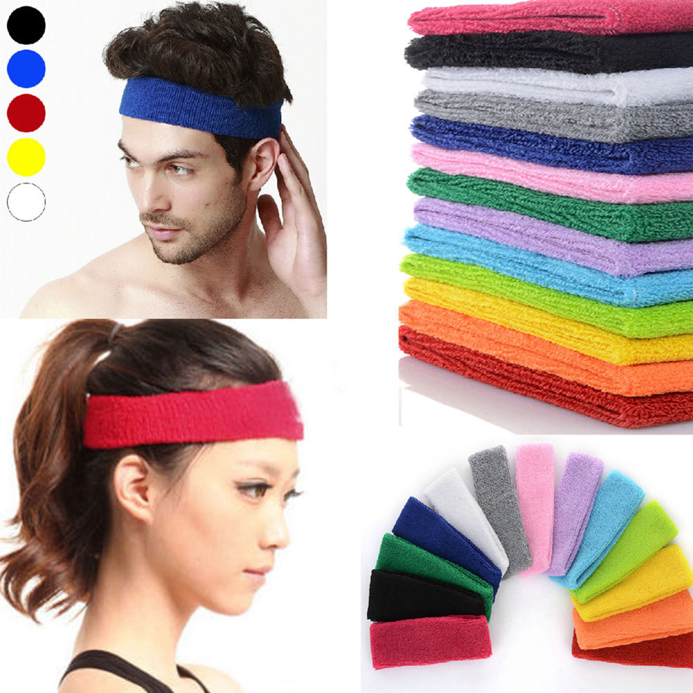 1pc Unisex Sports Yoga Sweatband Headband For Men Sweatband Women Yoga Hair Bands Gym Stretch Head Band Hair Band