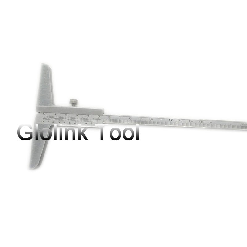 Calibrador Vernier de , herramienta de medición de profundidad de 150mm, 6 ", 0-150mm, 0,02mm: 150mm without box