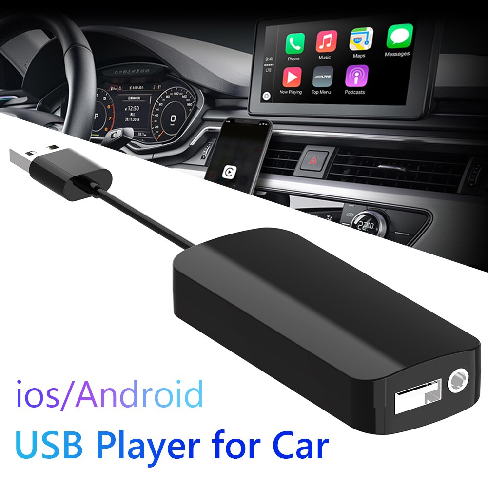 For Apple CarPlay /Android Auto USB Dongle with Mic Input for Android Car Navigation Multimedia Player Smart Mirrolink Car play