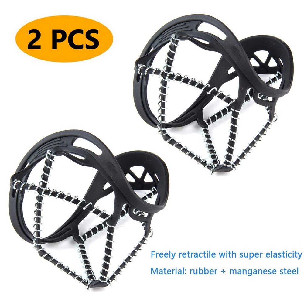 1 Pair Non-Slip Crampons Ice Grip Ice Snow Route Camping Outdoor Sports Shoe Cover Walk Traction Cleats Ice Crampon Shoe Cover