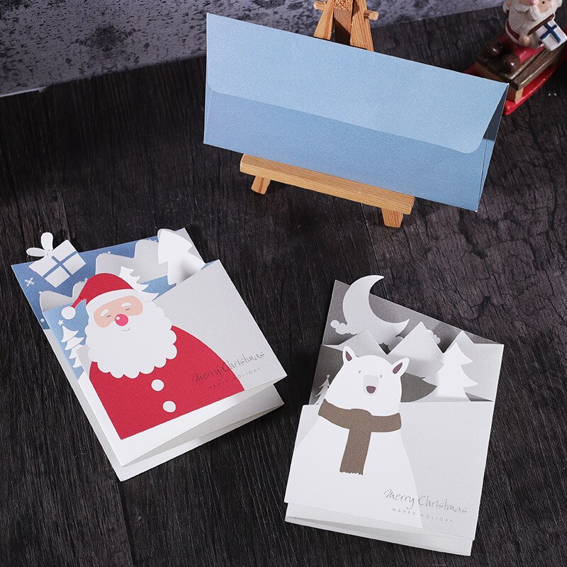 3D Pop-Up Weihnachtskarte Mit Santa Auf Schlitten – Besonderer Gruß Zum Fest