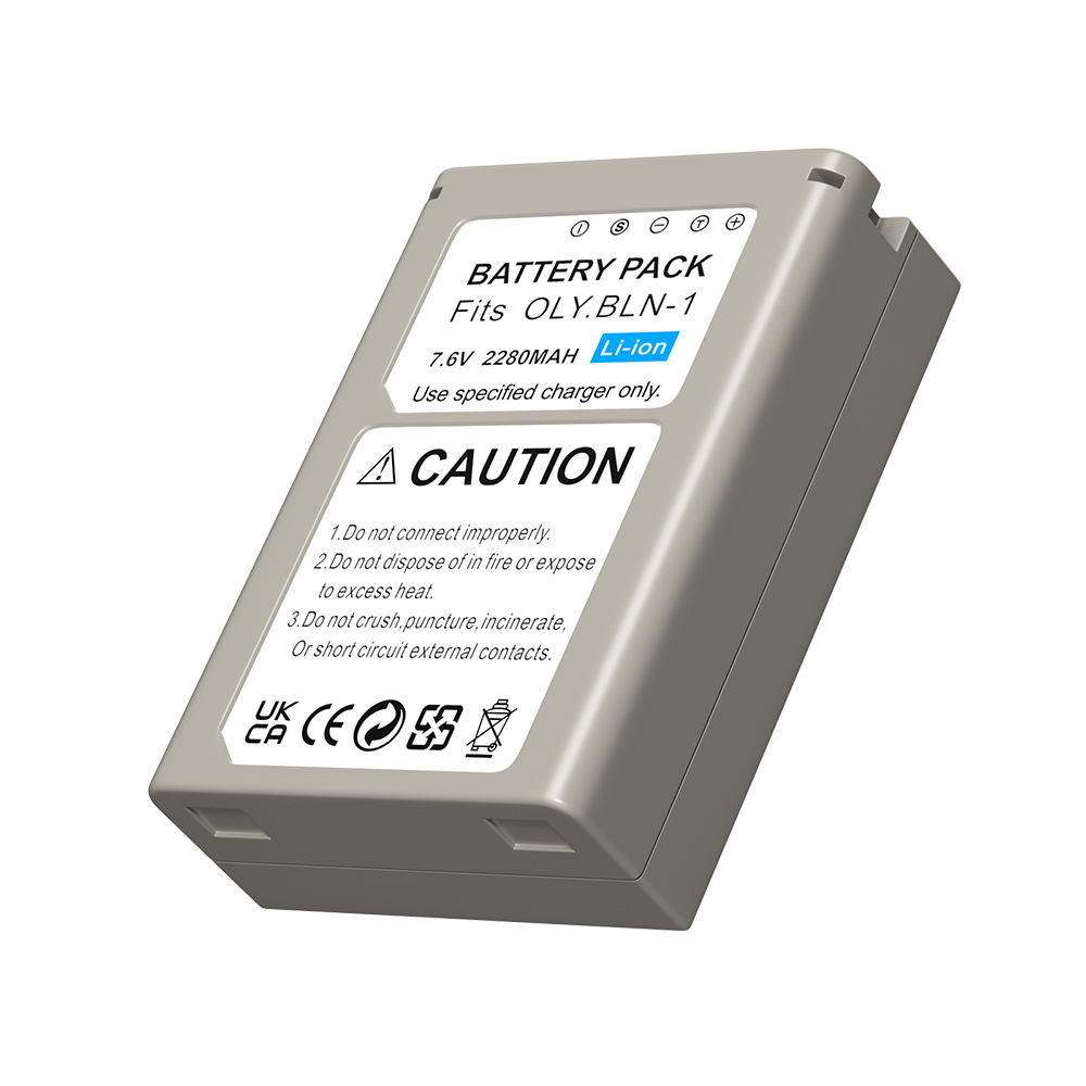 BLN-1 BLN 1 PS-BLN1 Batería con estuche de almacenamiento Cargador para Olympus OM-D E-M1, Olympus Pen F, OM-D E-M5, PEN E-P5, OM-D, HLD-6: Blanco