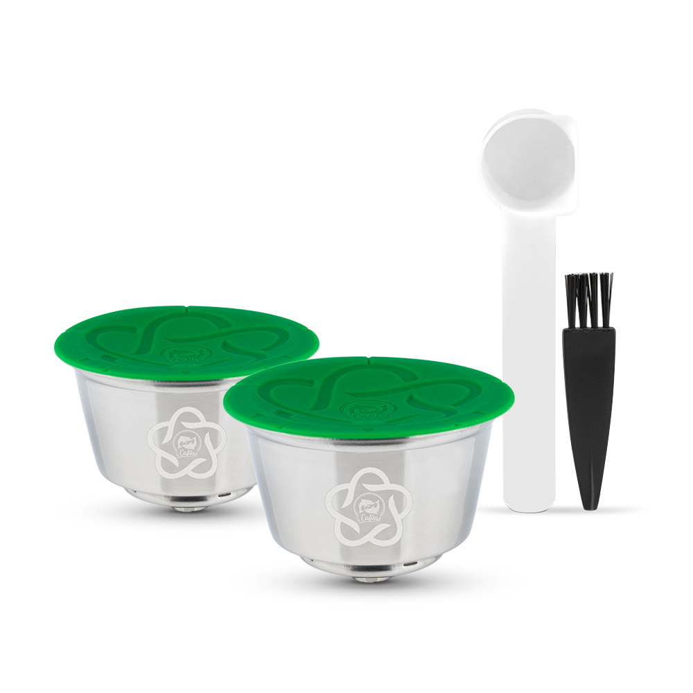 Kapsułka do kawy dla Dolce Gusto Mini Me kapsułka do kawy wielokrotnego użytku piccolo xs kapsułki filtry Crema ze stali nierdzewnej icafilas: zielone światło