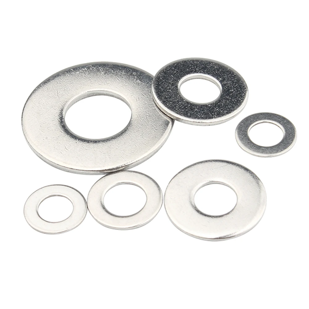 2-100 Stuks M1.6 M2 M2.5 M3 M4 M5 M6 M10-M24 Grote Platte Ring 304 Rvs Grote Metalen pakking Meson Vlakte Ringen