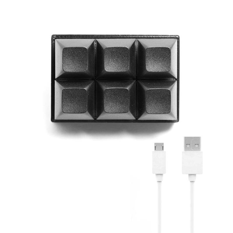 6 Keys Keyboard USB Custom Programmable Macro Keypad One-key Shortcut Keys Mini Mechanical Keyboard Blue Switch: Default Title