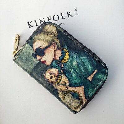 Famous Brand Credit Card Holder Porte Carte Printting Cartoon Children's Purse Card Wallets Monederos Para Mujer: queen coin holder