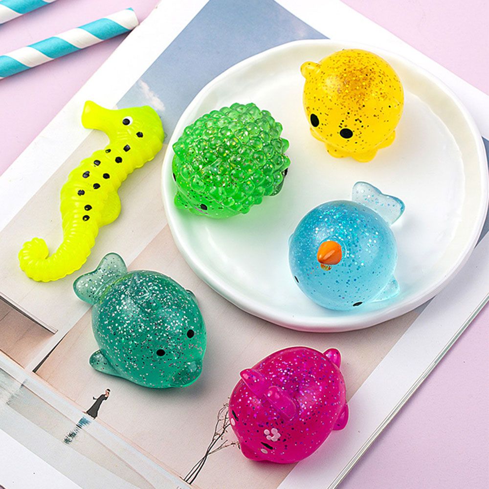 Juguetes blandos de Mochi para niños y adultos, mordedores blandos de animales para apretar, novedad, curación, diversión, juguete para aliviar el estrés, decoración, 1 ud.