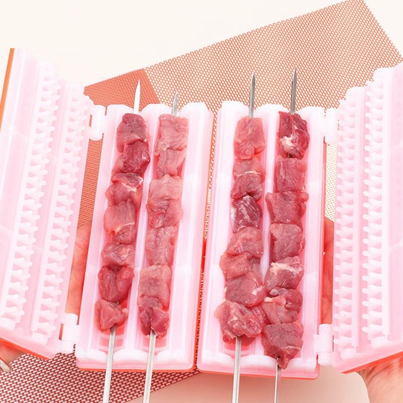 Machine pour faire des brochettes de Kebab, boîte pour faire des brochettes de Barbecue, viande de bœuf, porc, légumes, Grill, accessoires de cuisine, Gadget pour Barbecue en plein air