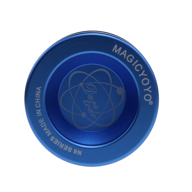 ICYOYO N8 Unresponsive Yoyo - Metal Butterfly Shape - 5A/3A/1A Tricks - 110cm Cable - Blue