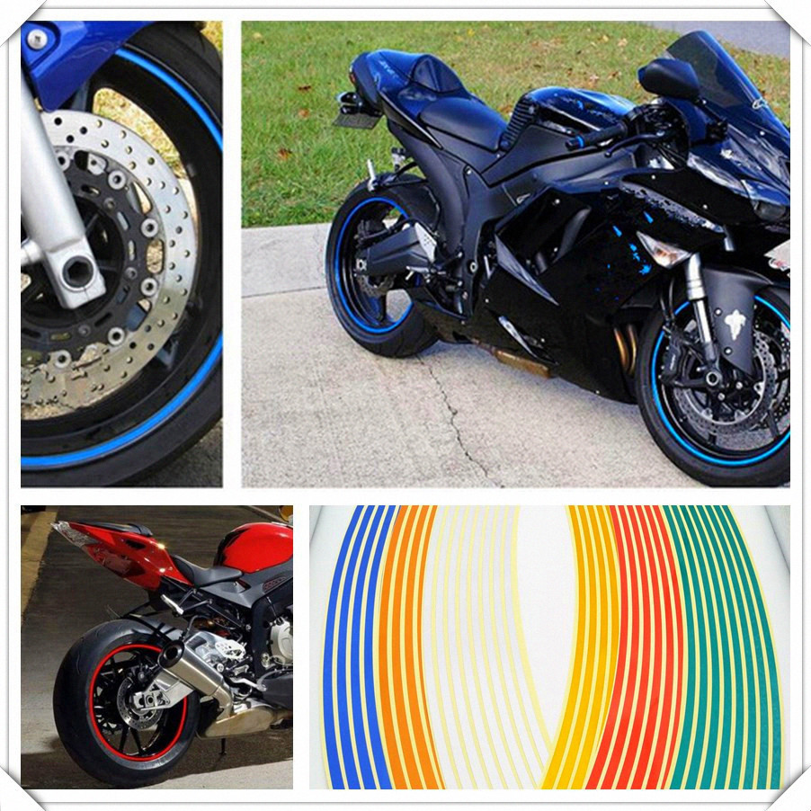 Tiras adhesivas para rueda de motocicleta, calcomanías reflectantes, cinta para llanta, estilo de coche y bicicleta para SUZUKI S TL1000 Kawasaki NINJA 650R ER6F