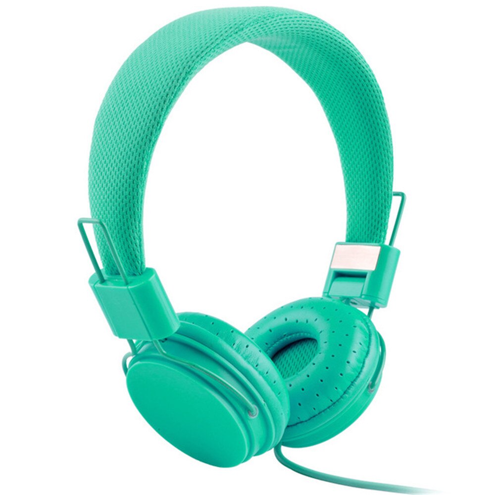 Stereo bas barn hörlurar med mikrofon musik hörlurar barn headset hopfällbara bärbara: Grön