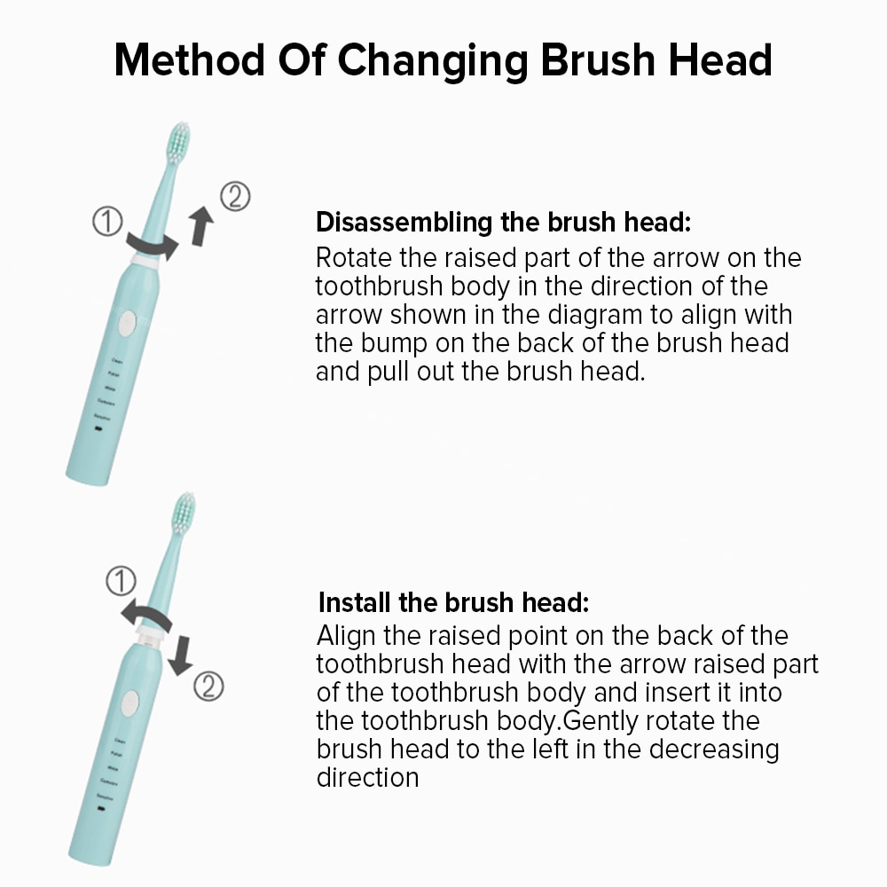 4PCS Detachable Replacement Brush Heads Fit Advance Power Sonic Electric Toothbrush Heads Pro Health Soft Hair Tooth Brush Head