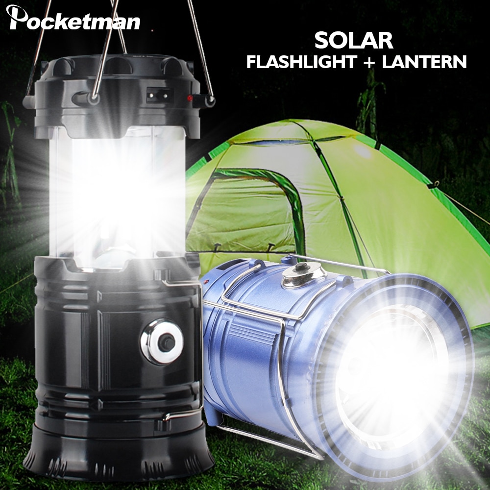 Draagbare Camping Licht Oplaadbare Lantaarn Outdoor Tent Licht Zonne-energie Inklapbare Lamp Zaklamp Noodverlichting Torch