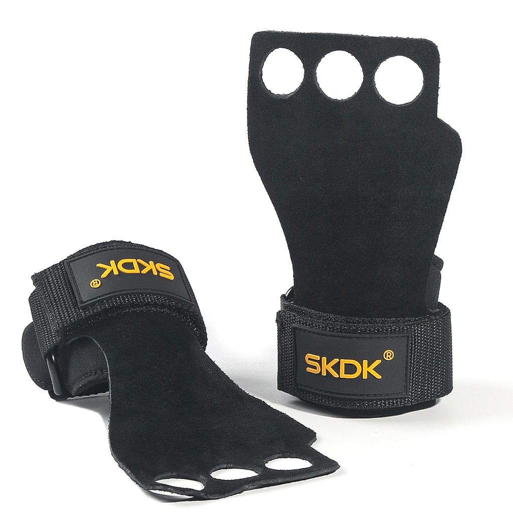 Gym Handschuhe Griffe Rindsleder Gewichtheben Workout Handschuhe Hand Palm Protector Gymnastik Hand Griffe Pull up, Kettlebells, Ausbildung: L