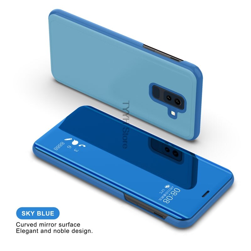 Funda de espejo inteligente para LG K61, Funda de cuero con tapa para LG K61 K 61 K6 1 LGK61, carcasa de teléfono magnética: Blue