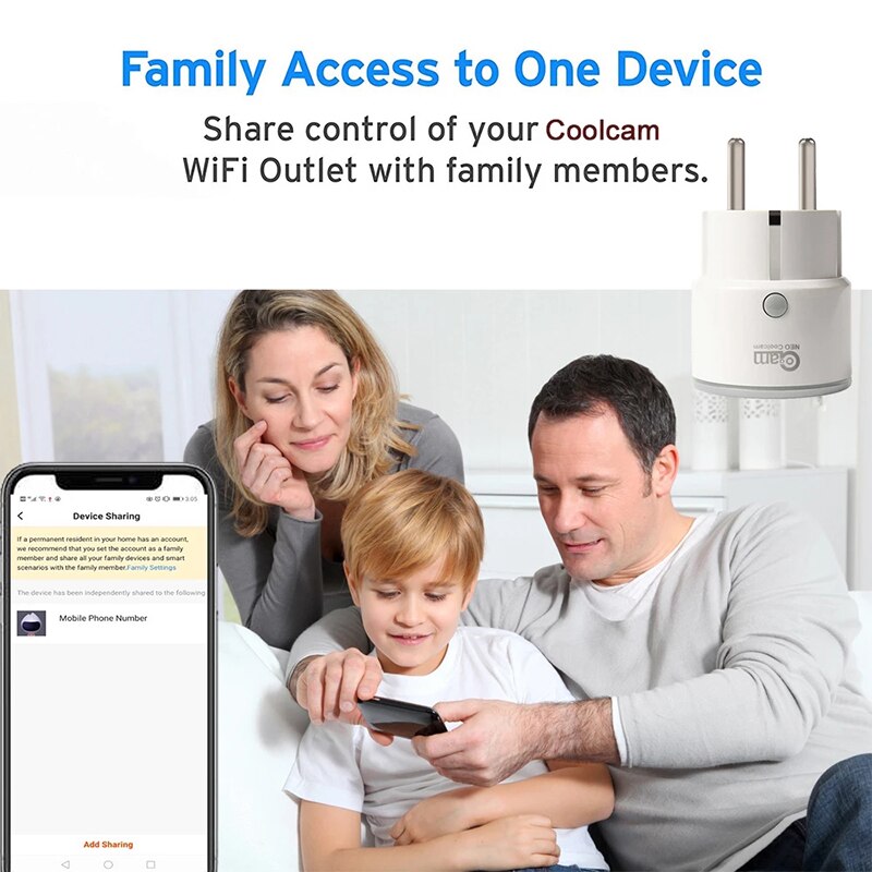 NEO Coolcam inteligentna wtyczka EU Wifi Tuya praca z Alexa Google Dom przełącznik zdalnego sterowania mini gniazdo z funkcją pomiaru czasu