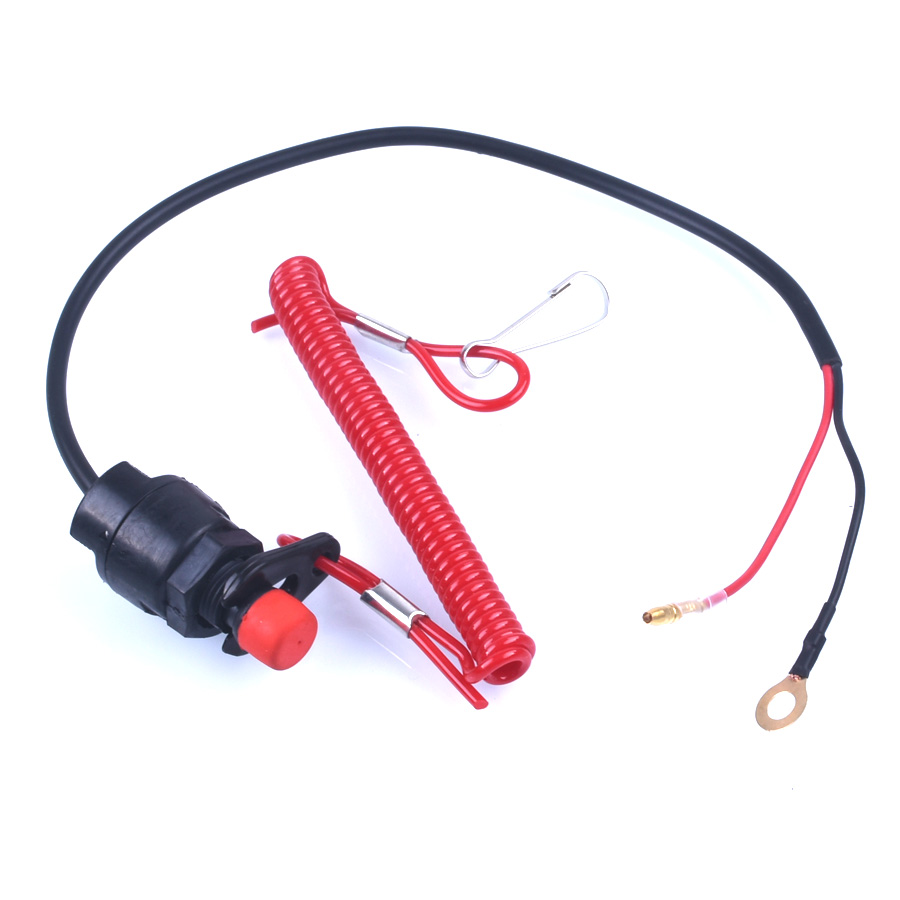 Boat Outboard Engine Motor Kill Stop Switch &amp; Safety Tether Lanyard Audew Universal