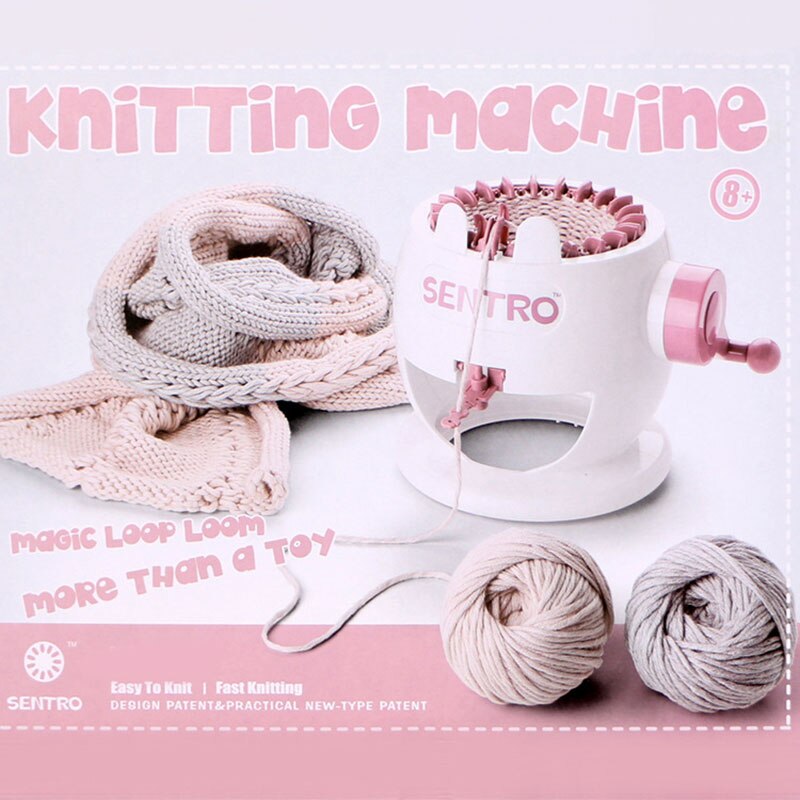 Knitting Machine Smart Weaving Loom Round Knitting Machines Knitting Board Rotating Double Knit Loom for Sock Hat C1