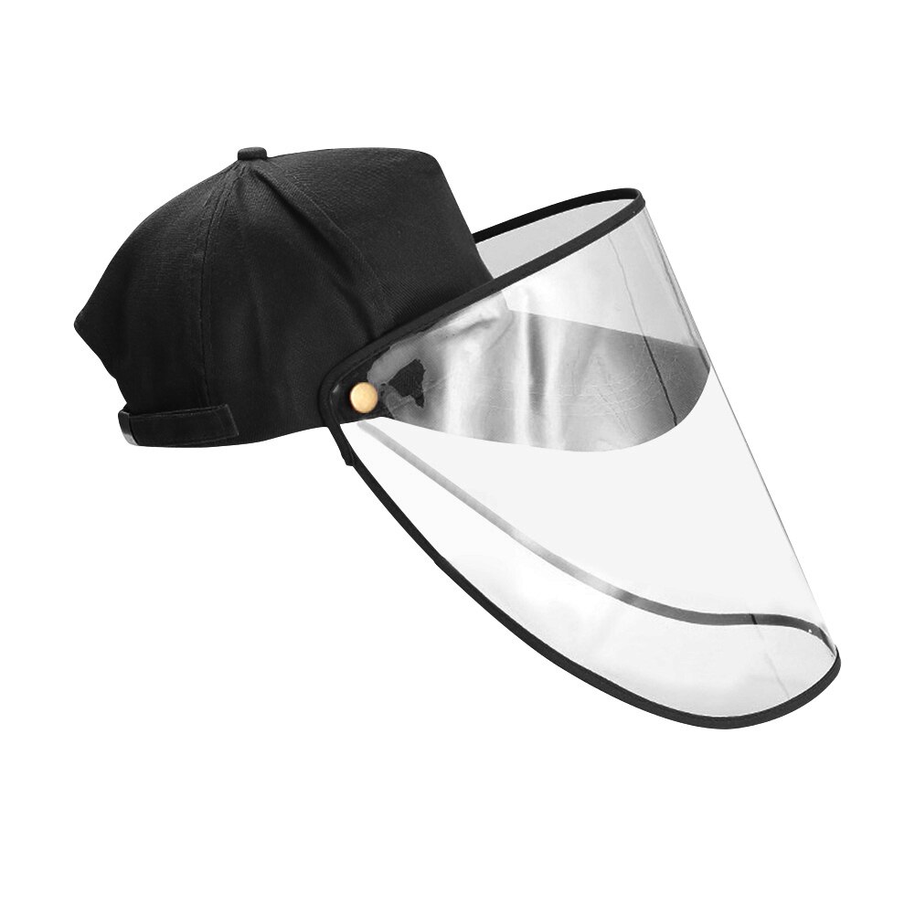 Anti-dug hatte aftagelige hatte virus lukket ud baseball hatte aftageligt beskyttelsescover unisex uv beskyttelse caps: Sort