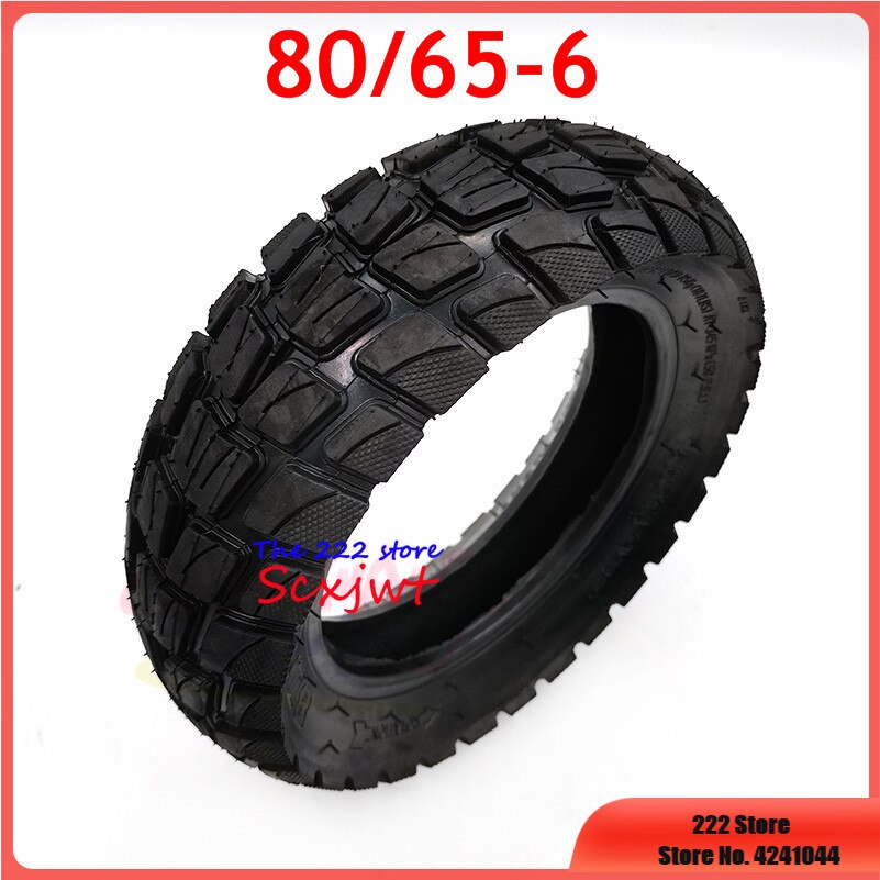 10x3 Inch Electric Scooter Tubeless Vacuum Tire 80/65-6 Scooter Vacuum Off-road Tyre 10 Inch Widening and Thickening Tire