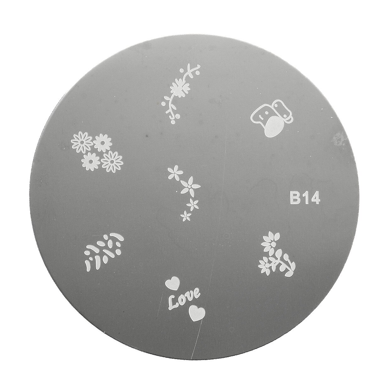 10pcs Nail Stamp DIY Stencil Polish Nail Stamping Set Round Print Manicure Template